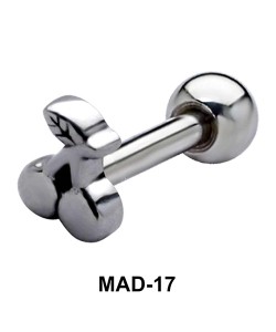 Cherry Shaped S316L Tongue Piercing MAD-17
